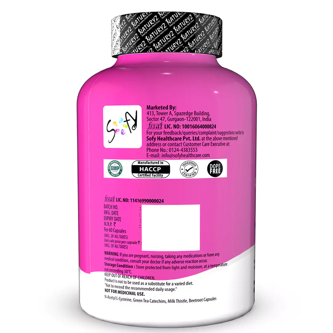 Naturyz After Cheers Milk Thistle + N Cysteine 60 Capsules