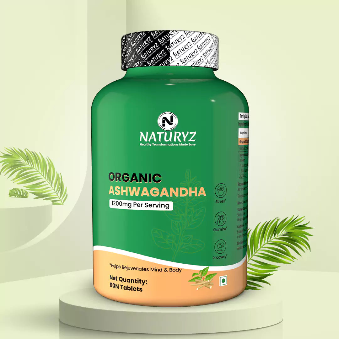 Organic Ashwagandha Tablets (1200mg) For Energy Support – Naturyz