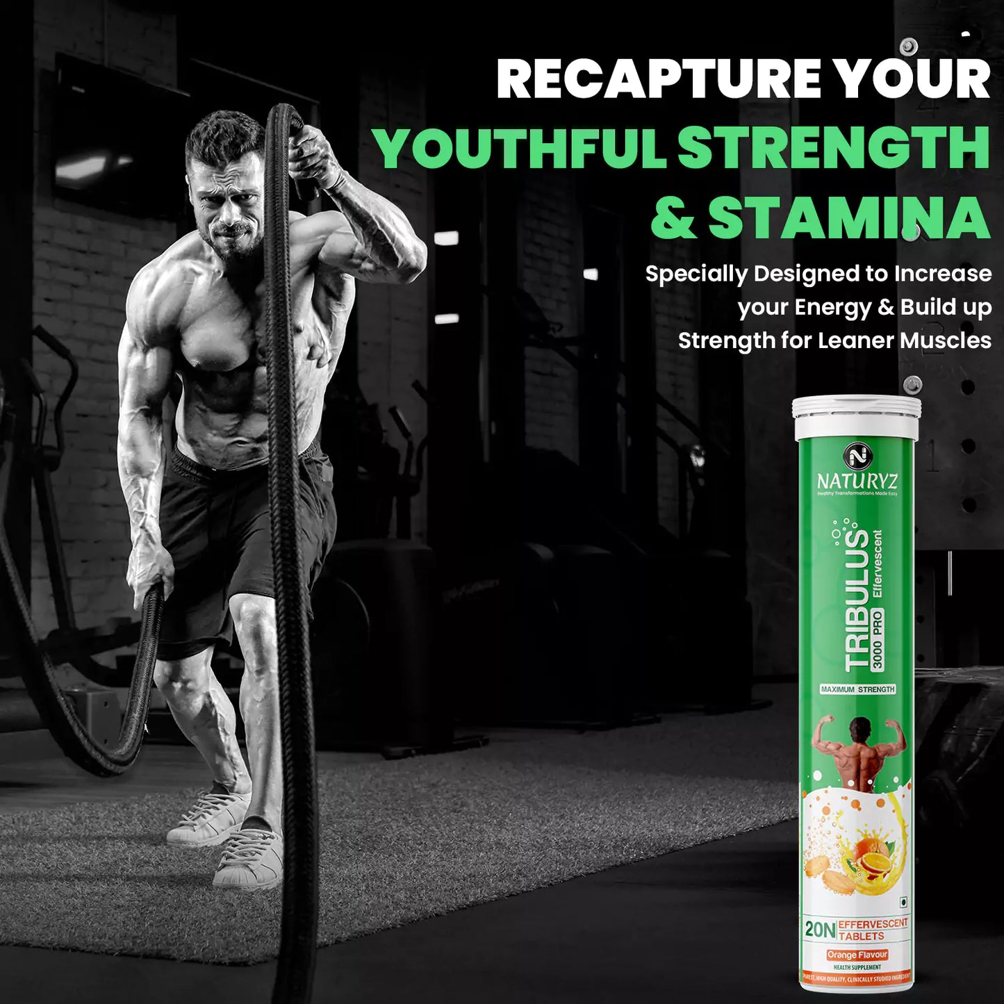 Tribulus Terrestris 3000 Pro Gokshura Effervescent Tablets - 20 Tablets