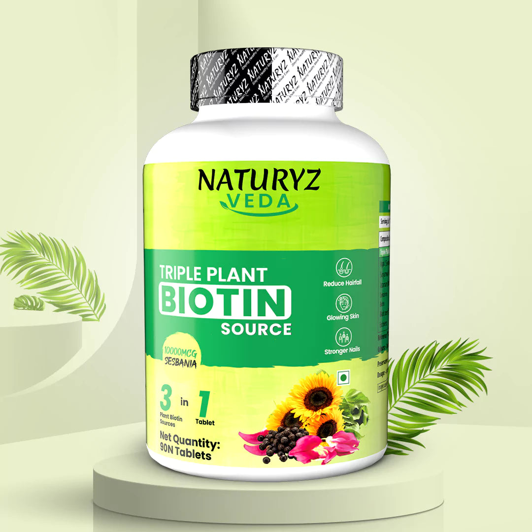 Natural Triple 100% Plant Biotin Source with Agati, Suryamukhi, Jatamansi
