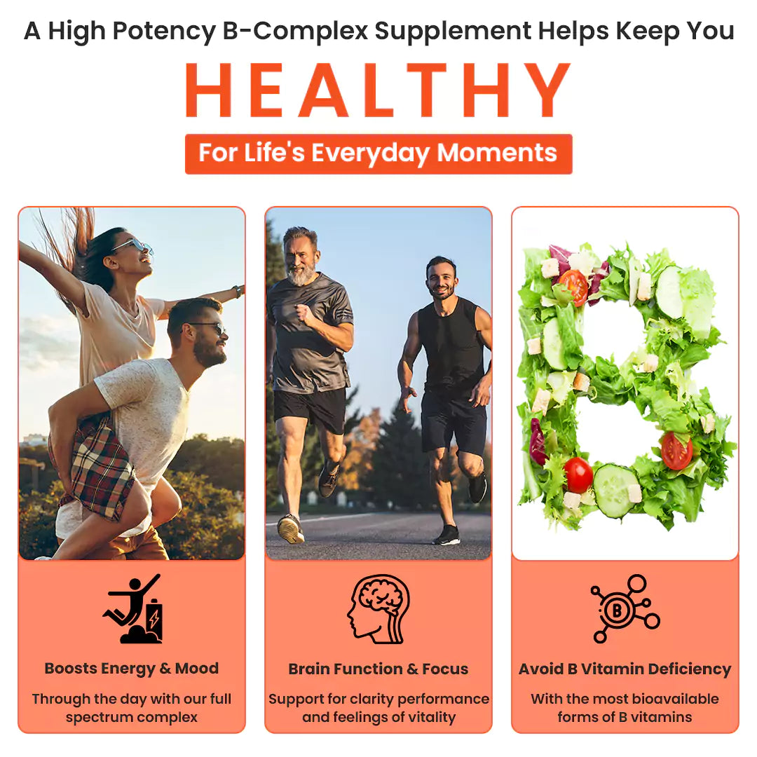 Plant-Based Vitamin B12 + B Complex Multivitamin Gummies (Orange Flavour)