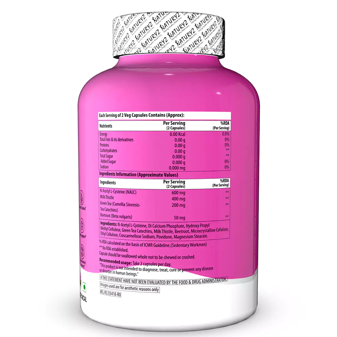 Naturyz After Cheers Milk Thistle + N Cysteine 60 Capsules