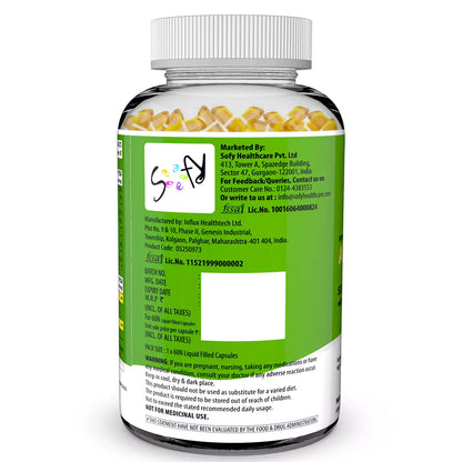 Vegetarian Omega 3 Algae + Sea buckthorn Oil Capsules 1120mg 60 Liquid fill Capsules