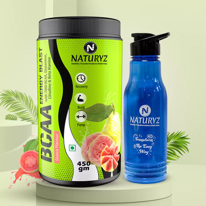 Naturyz BCAA Energy Blast 450g (Guava)-with shaker