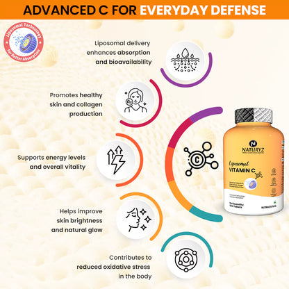 Liposomal Vitamin C Tablets with Amla, Zinc & Ginger - 90 Tablets