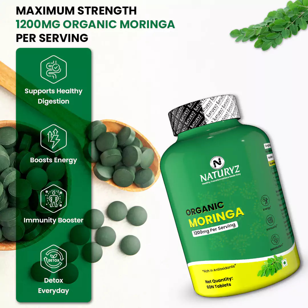 Organic Moringa Highest Strength 1200mg tablets