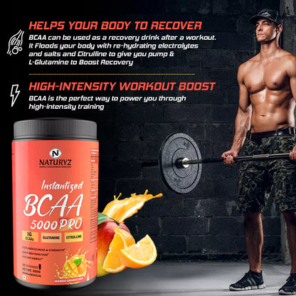 Instantized BCAA 5000 PRO With 5G Vegan BCAAs (Mango Orange Mix)