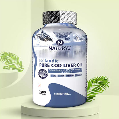 Imported Icelandic COD Liver Oil Capsules - 200 Softgels