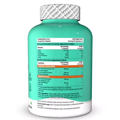 CARB CUTTER ELITE with White Kidney Bean, Gymnema, Chromium, Green Coffee & Apple Cider Vinegar