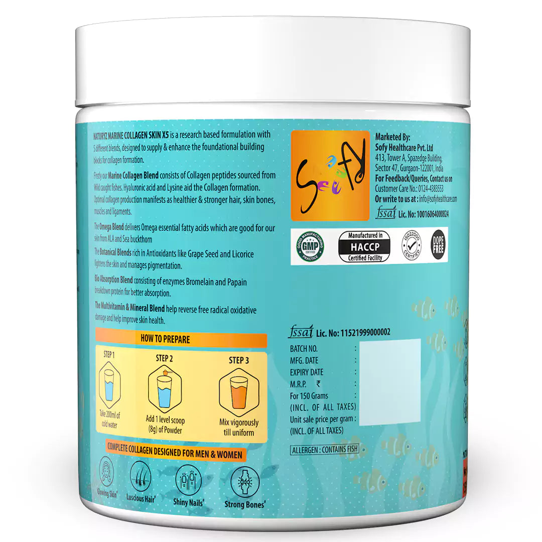 Marine Collagen Skin X5 With Power of 5 Blend & Complex (Lemon)