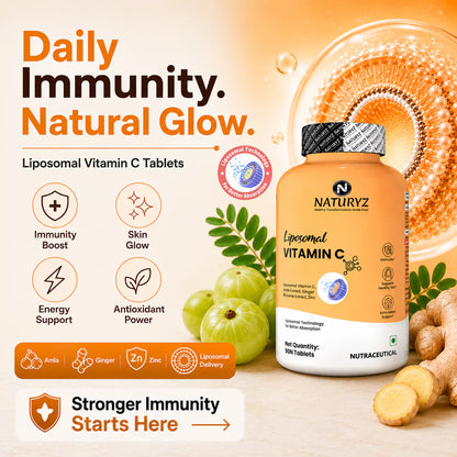 Liposomal Vitamin C Tablets with Amla, Zinc & Ginger - 90 Tablets