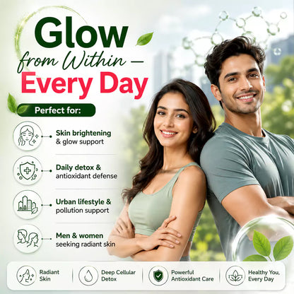 Liposomal Glutathione with Grape Seed Extract | Skin Brightening Supplement with Vitamin C - 30 Capsules