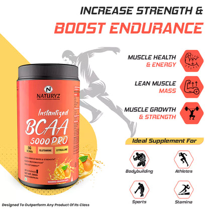 Instantized BCAA 5000 PRO With 5G Vegan BCAAs (Mango Orange Mix)