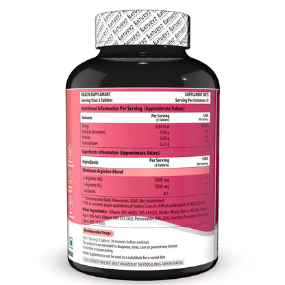 Triple Strength 3600mg L-Arginine Complex | Bioactive form Arginine AKG