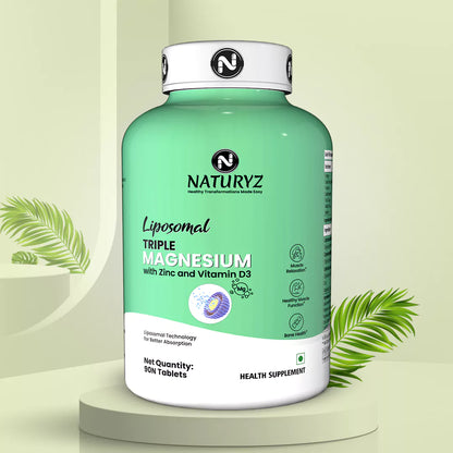 Liposomal Triple Magnesium supplement with Zinc & Vitamin D3 - Tablets