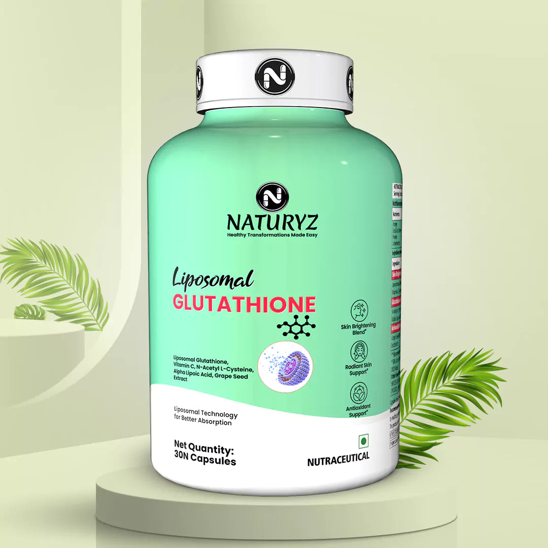Liposomal Glutathione with Grape Seed Extract | Skin Brightening Supplement with Vitamin C - 30 Capsules