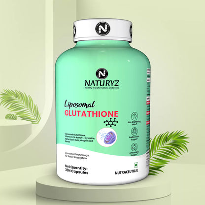 Liposomal Glutathione with Grape Seed Extract | Skin Brightening Supplement with Vitamin C - 30 Capsules
