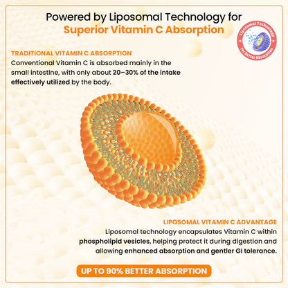 Liposomal Vitamin C Tablets with Amla, Zinc & Ginger - 90 Tablets