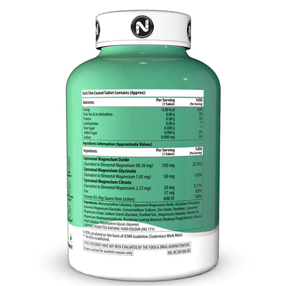 Liposomal Triple Magnesium supplement with Zinc & Vitamin D3 - Tablets