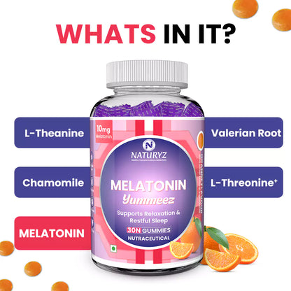 Melatonin Gummies 10mg With Chamomile (Orange Flavour)