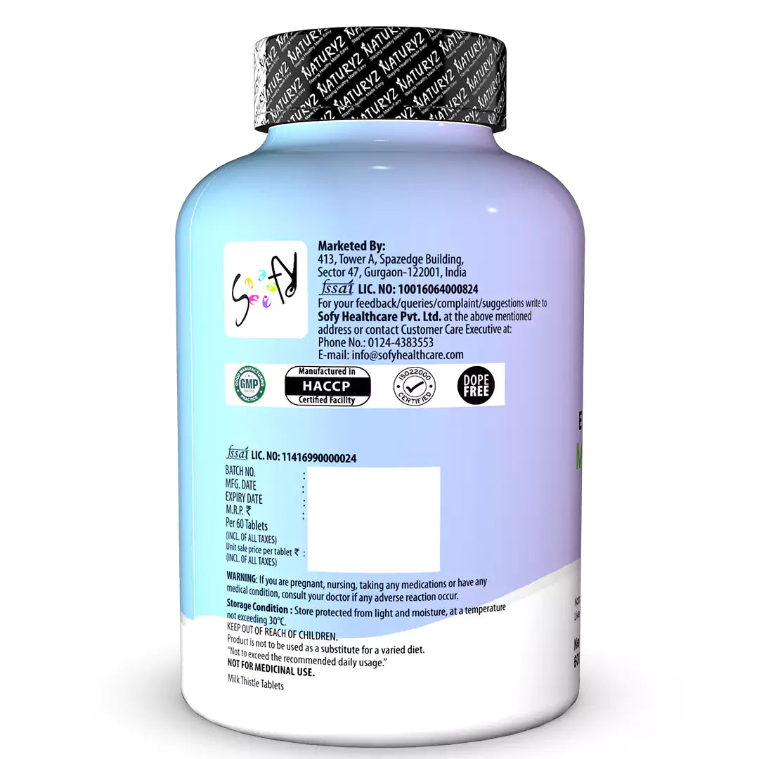 Extra Strength Milk Thistle 1400mg | Supports Liver Health & Natural Detox