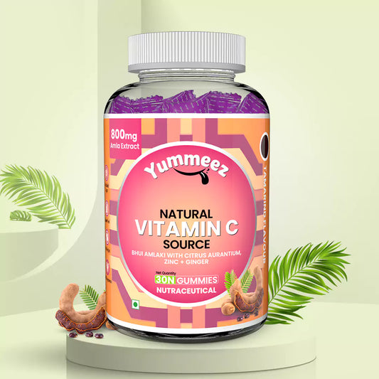 Natural Vitamin C Gummies with Amla & Zinc (Tamarind Flavour)