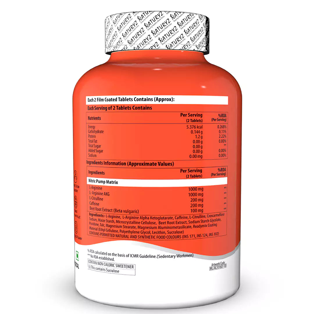 Nitric Pump 2500 mg Extra Strength L-Arginine