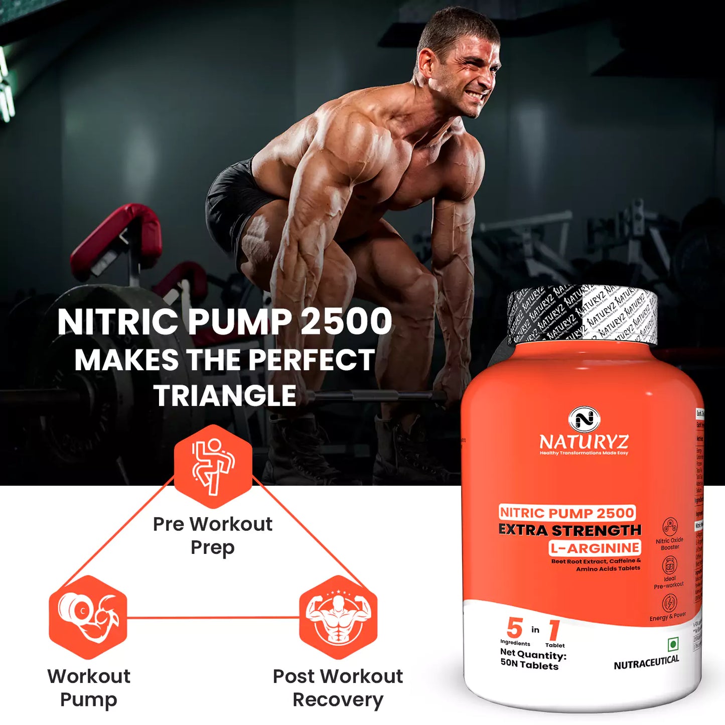 Nitric Pump 2500 mg Extra Strength L-Arginine