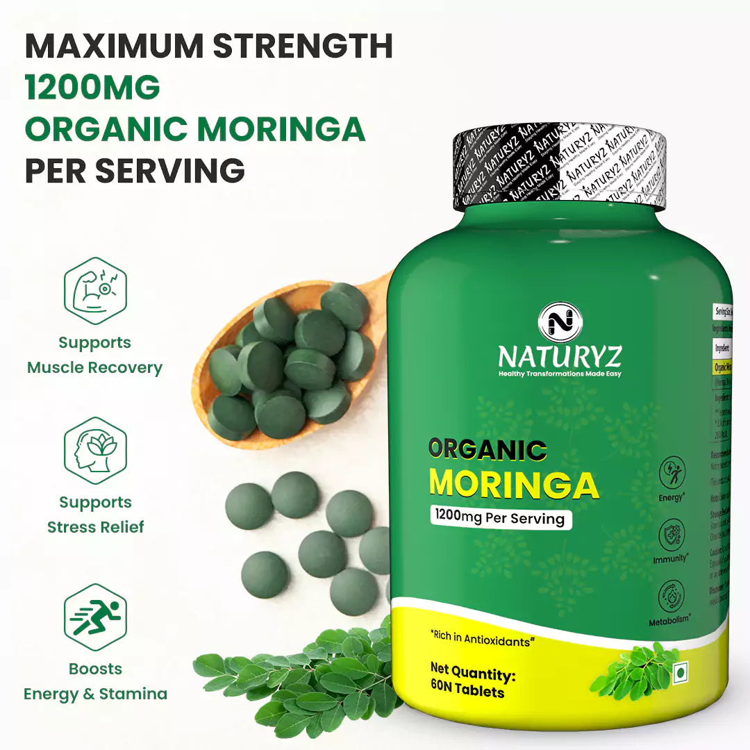 Organic Moringa Highest Strength 1200mg tablets