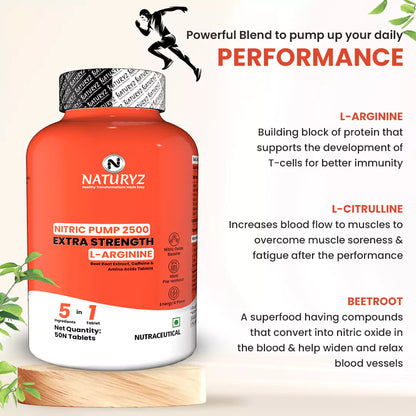 Nitric Pump 2500 mg Extra Strength L-Arginine