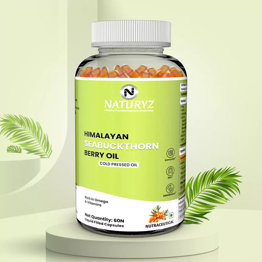 Himalayan Sea Buckthorn Berry Oil Triple Strength 1120mg 60 Liquid Fill Capsules