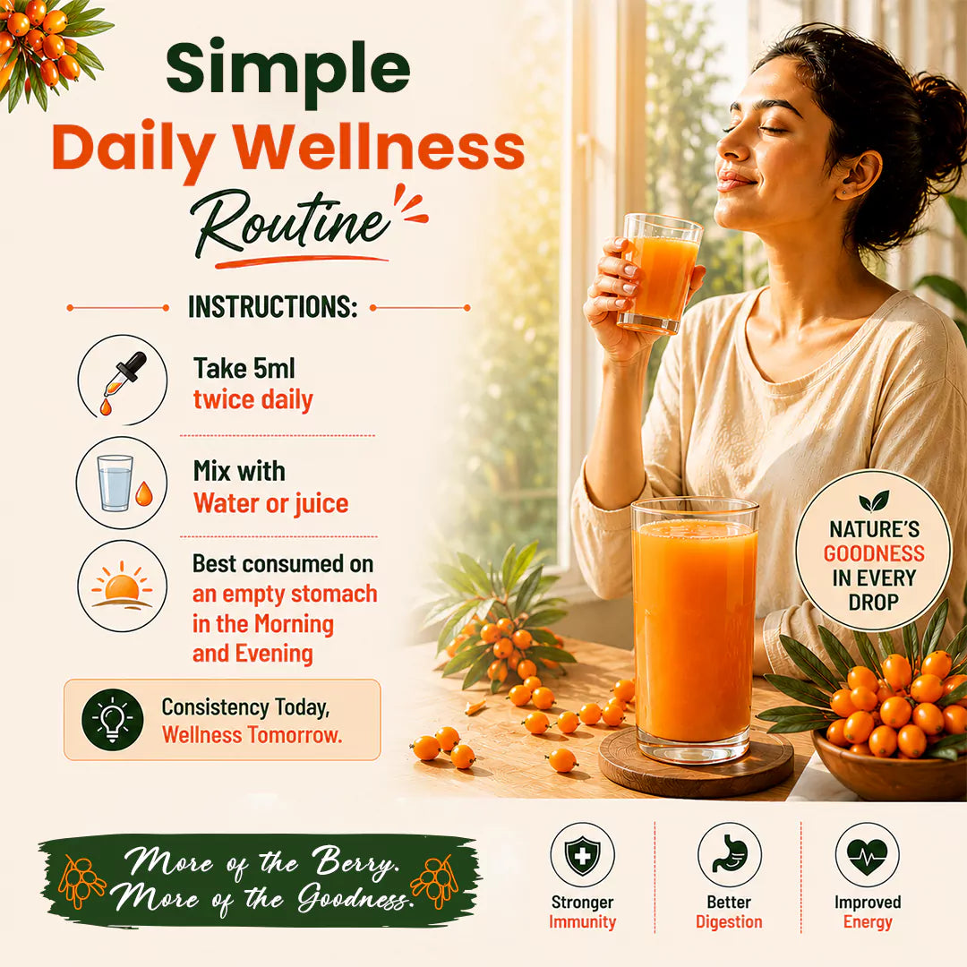 Himalayan Sea Buckthorn Pulp 400ml  | Makes 80 Glasses