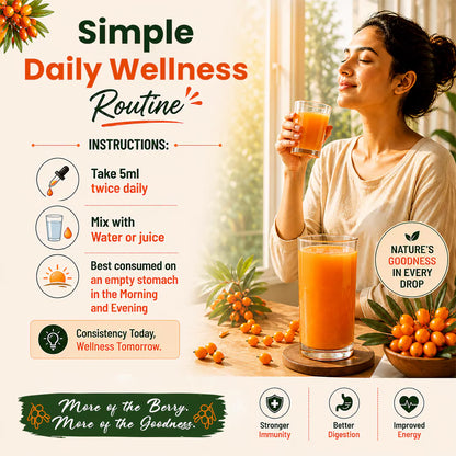 Himalayan Sea Buckthorn Pulp 400ml  | Makes 80 Glasses
