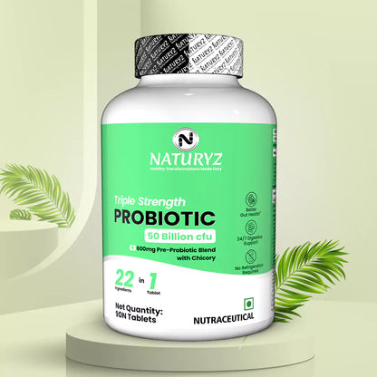 Triple Strength Probiotic 50 Billion CFU with Pre-Probiotic 600Mg