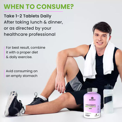 Extra Strength Milk Thistle 1400mg | Supports Liver Health & Natural Detox