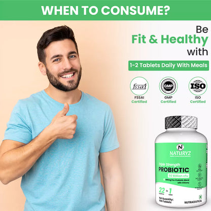 Triple Strength Probiotic 50 Billion CFU with Pre-Probiotic 600Mg