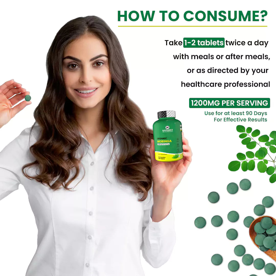 Organic Moringa Highest Strength 1200mg tablets