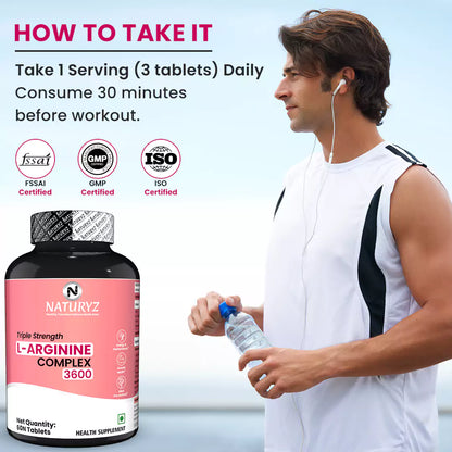 Triple Strength 3600mg L-Arginine Complex | Bioactive form Arginine AKG