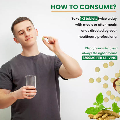 Organic Ashwagandha Highest Strength 1200mg tablets