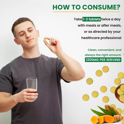 Organic Turmeric Highest Strength 1200mg tablets