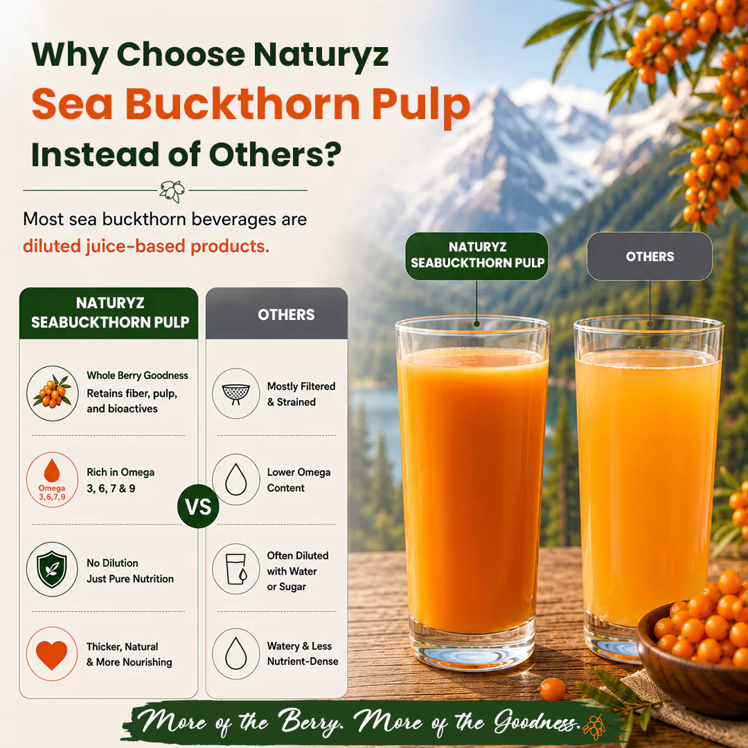 Himalayan Sea Buckthorn Pulp 400ml  | Makes 80 Glasses