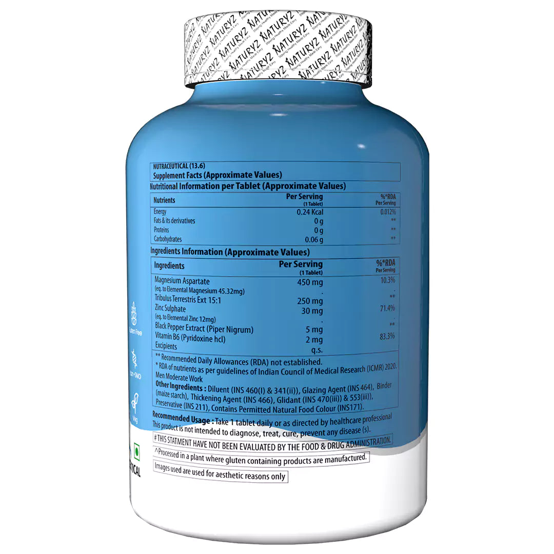 Triple Strength ZMA Plus, 5-in-1 Muscle Strength & Nightime Recovery Support Tablets