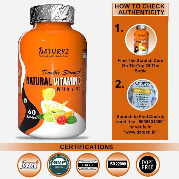 double strength natural vitamin C with zinc